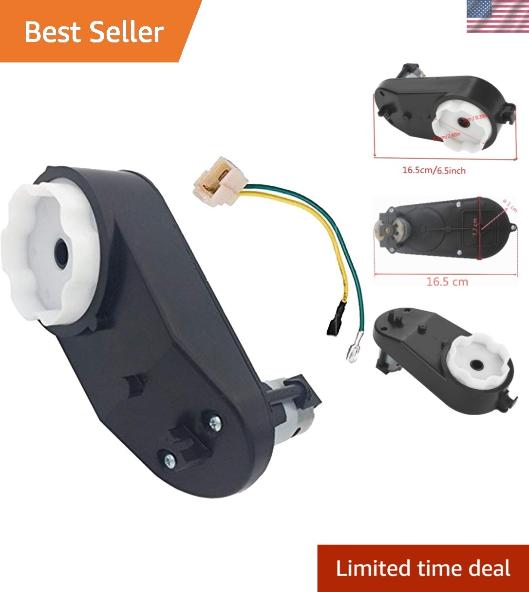 RS390 18000RPM Motor Gearbox for Kids Ride-Ons – Easy Install & Durable
