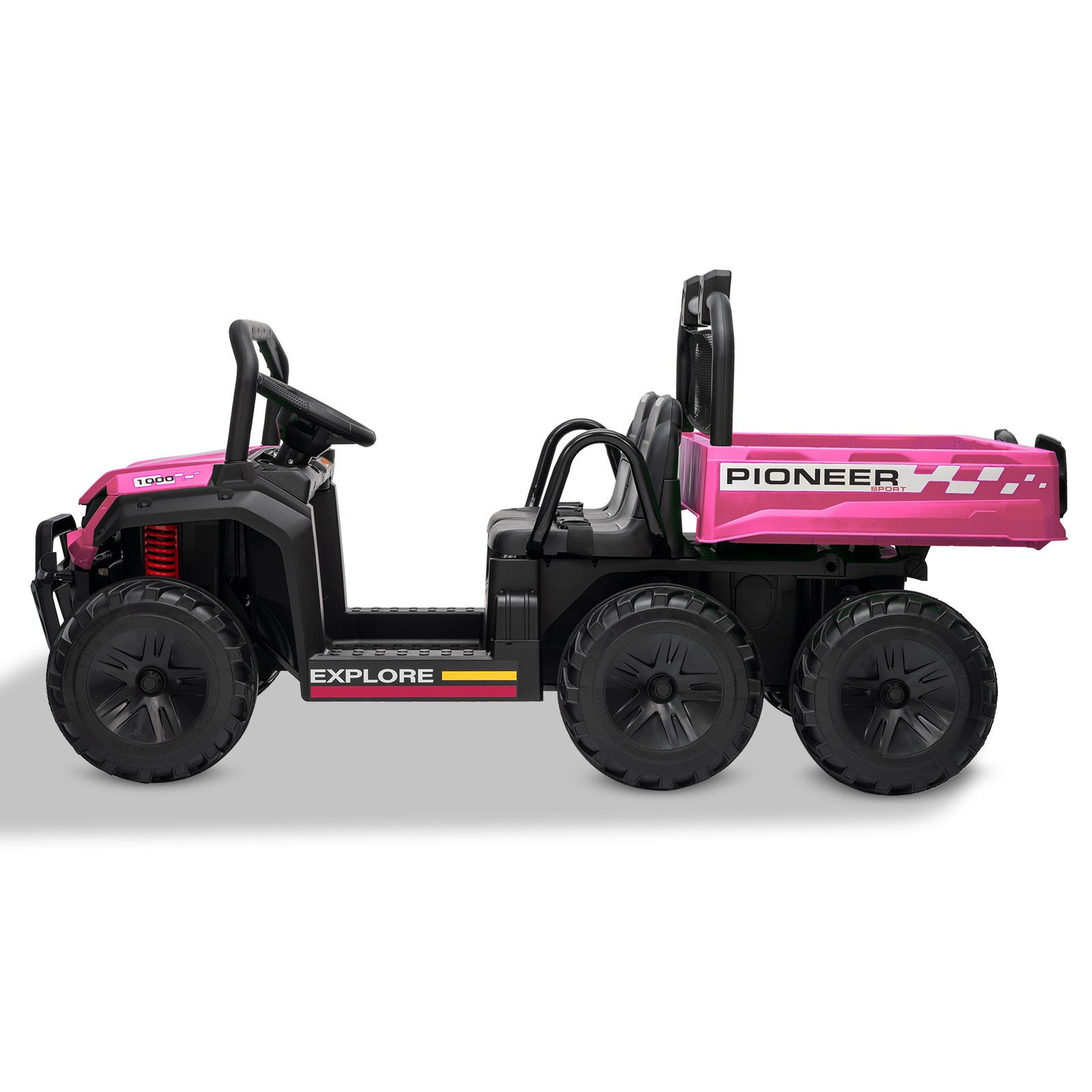24V Kids Ride On Toys Dump Truck 2 Seater Battery Powered 4WD 6-Wheel Xmas Gift