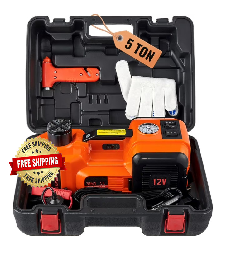 Gato Hidraulico Electrico 12V 5 Toneladas Elevador Hidráulico Para Carro Autos