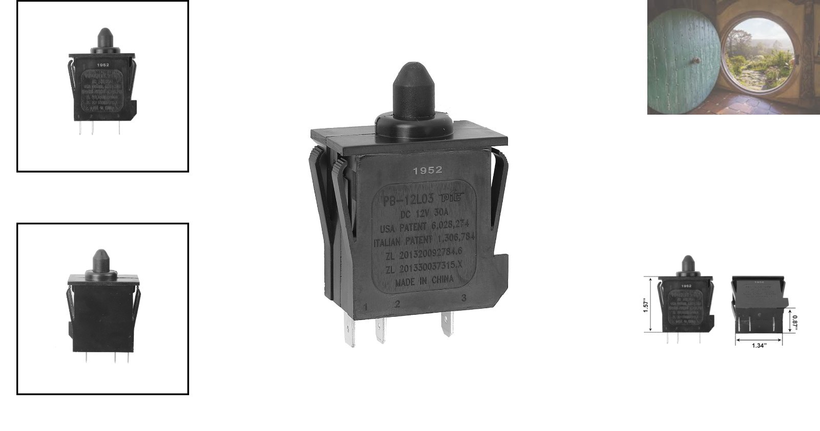 30 Amp Power Wheels Accelerator Foot Switch – Plunger Style, Safe & Reliable