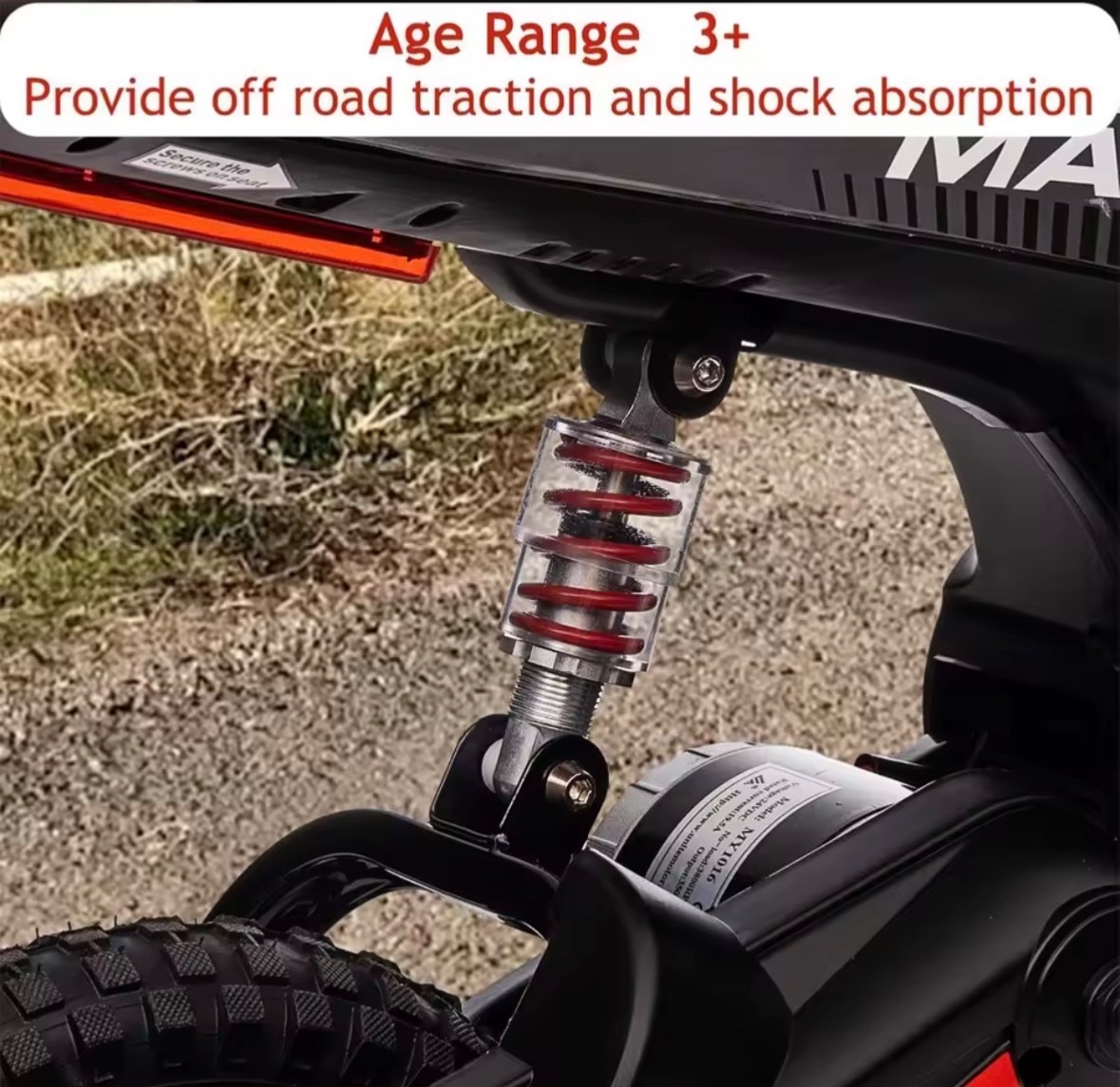 Electric Dirt Bike 350W Motorcycle for Kids w/ Tail Lights 15.5 mph & 130lb Max