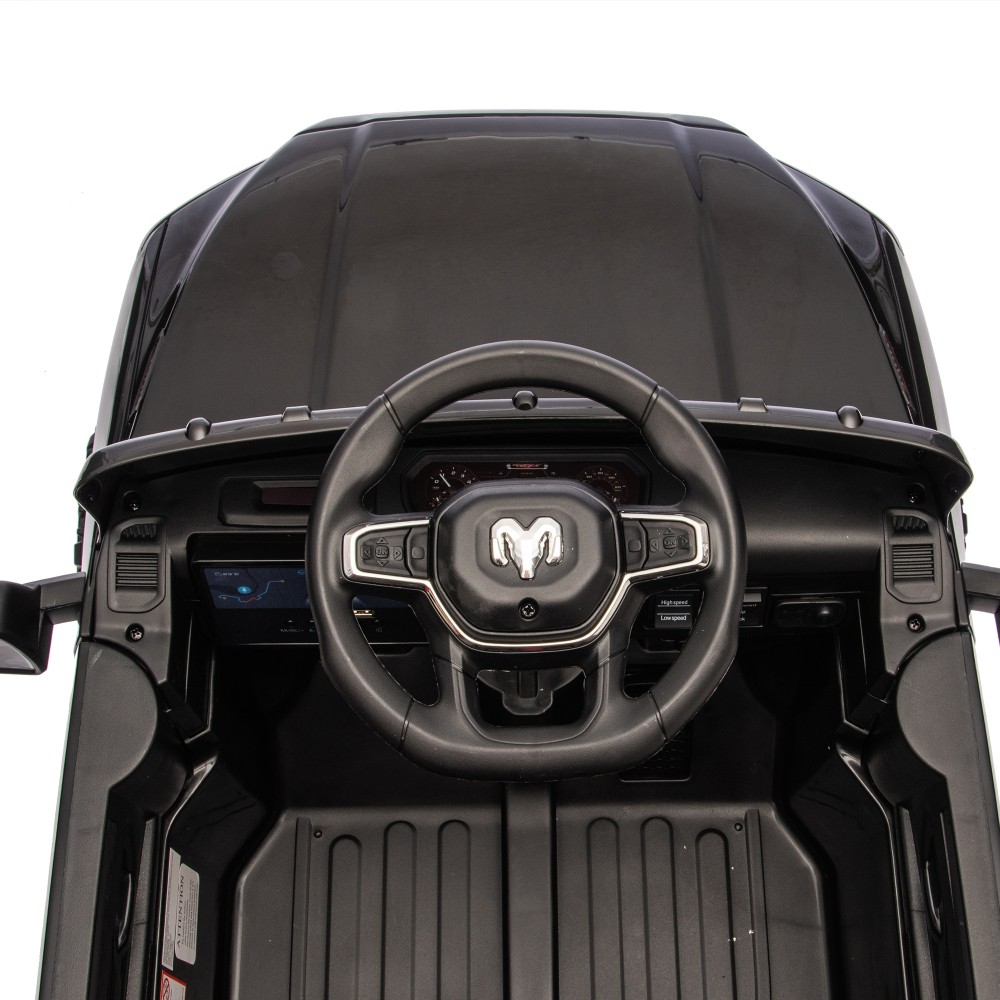 Licensed Dodge RAM 12V Ride On Truck w/ Remote Bluetooth Music for Kids Ages 3-6