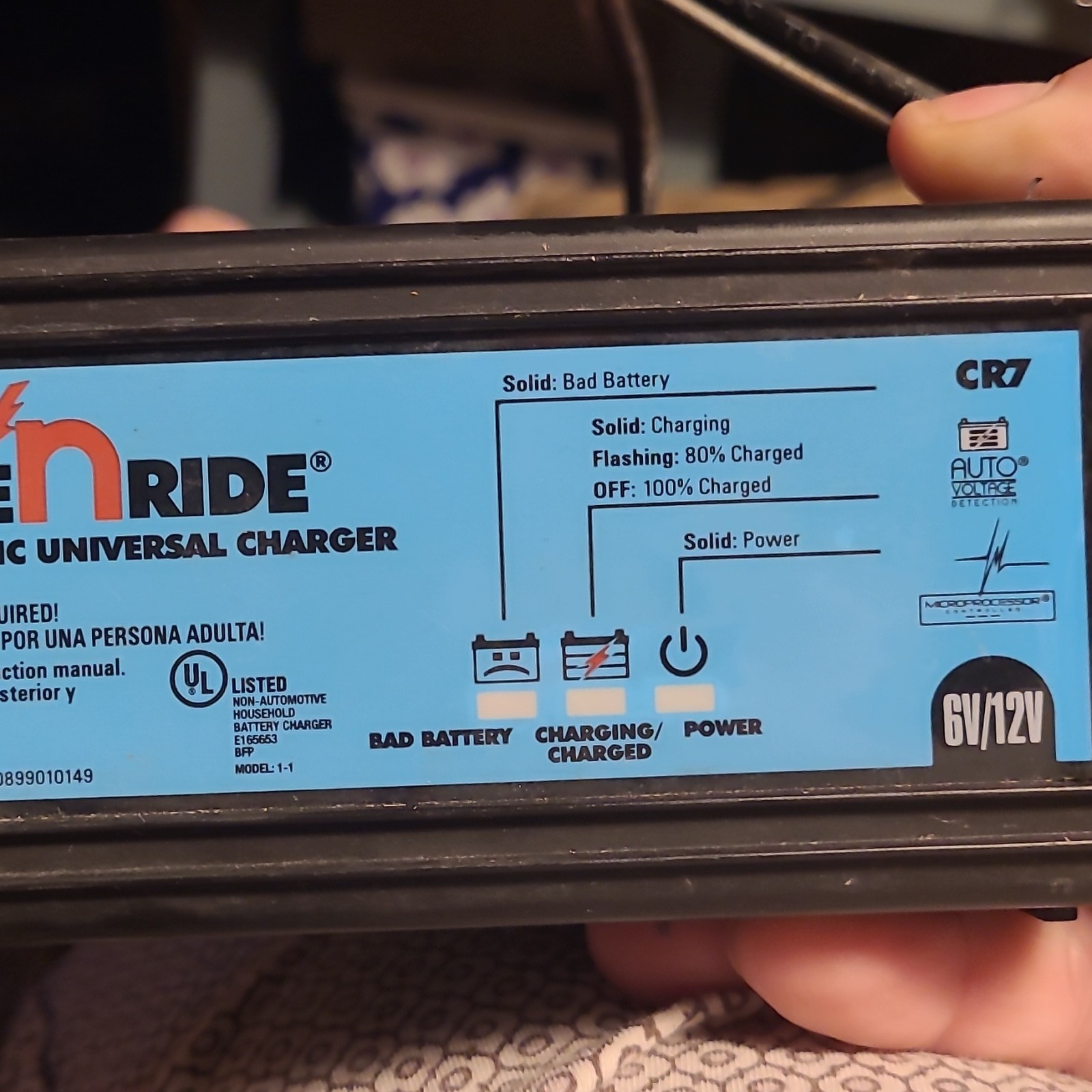 Schumacher Electric Charge ‘n Ride CR7 3A 6V/12V Ride-On Battery Charger