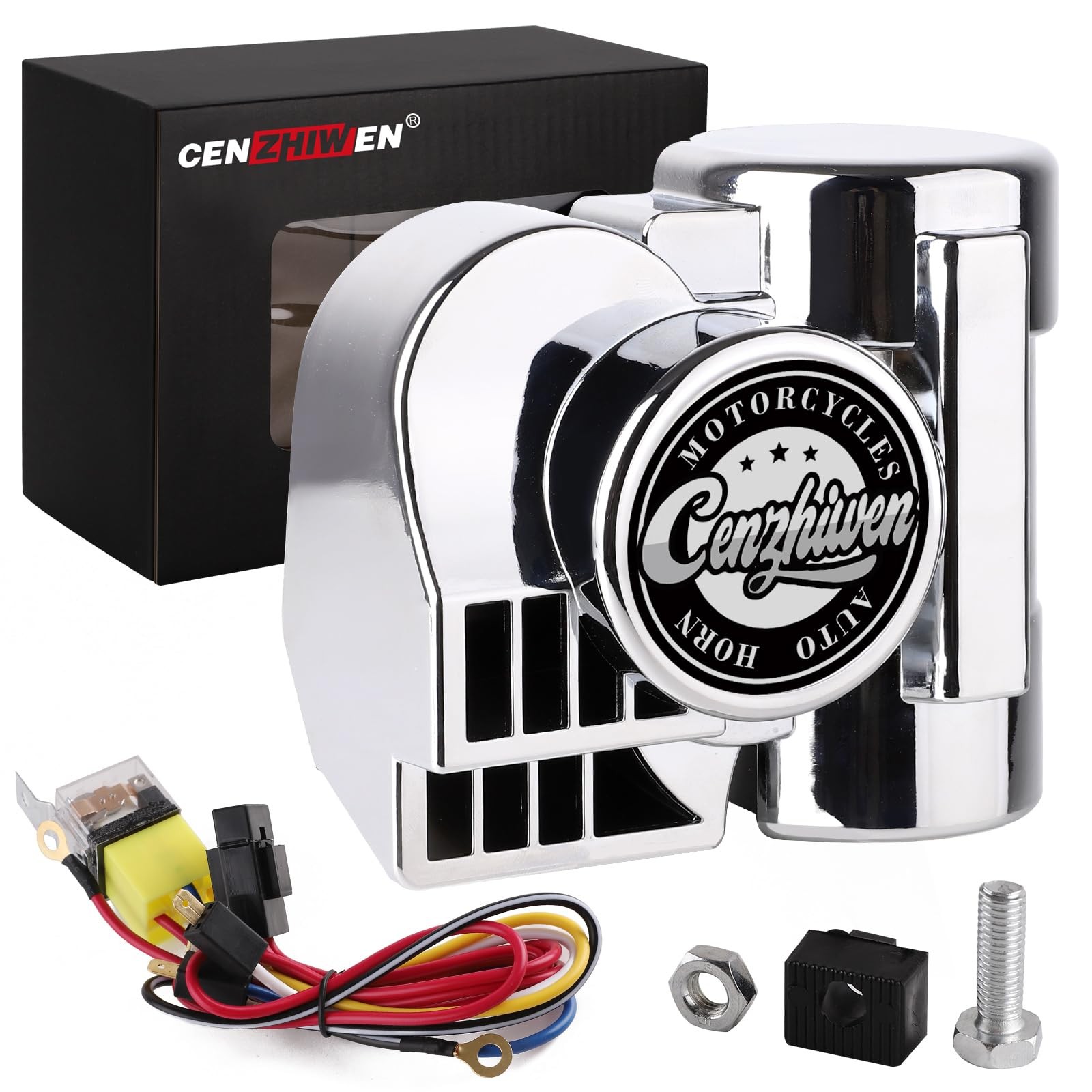 Motorcycle Air Horn Kit 12V 150db Super Loud Car Horn, with Air Compressor an…
