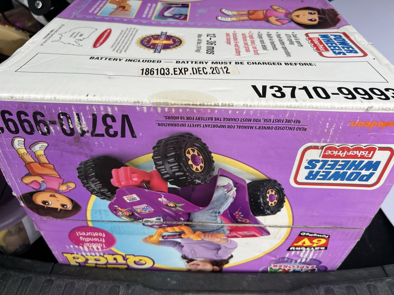 Power Wheels Dora The Explorer Jeep Wrangler Ride On Toy 1-3yo 40 Lb EXPIREDBATT