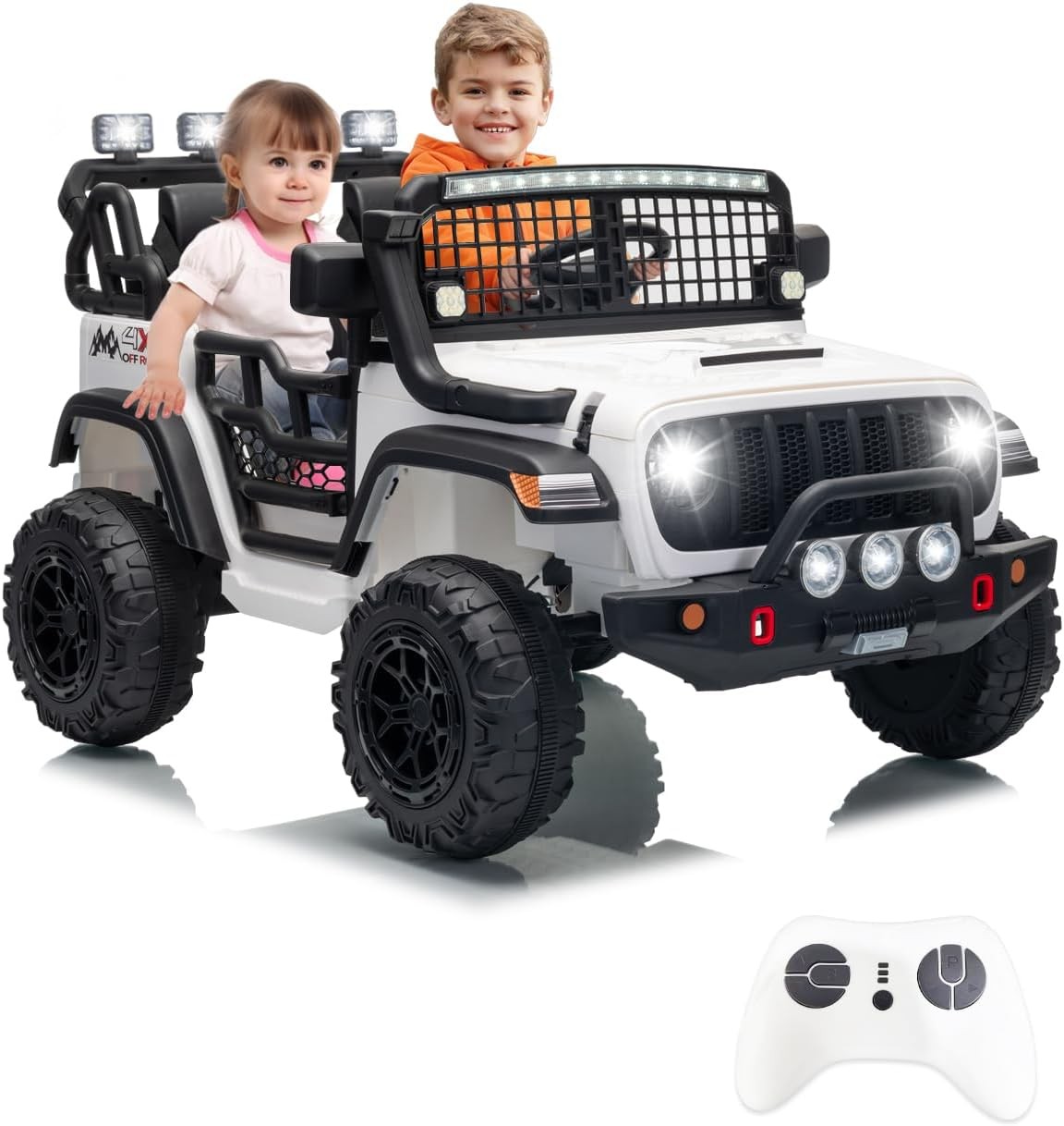 Kids 24V Ride on Toys,2-Seater Electric Ride on Car Truck,Gifts for Boys Girl