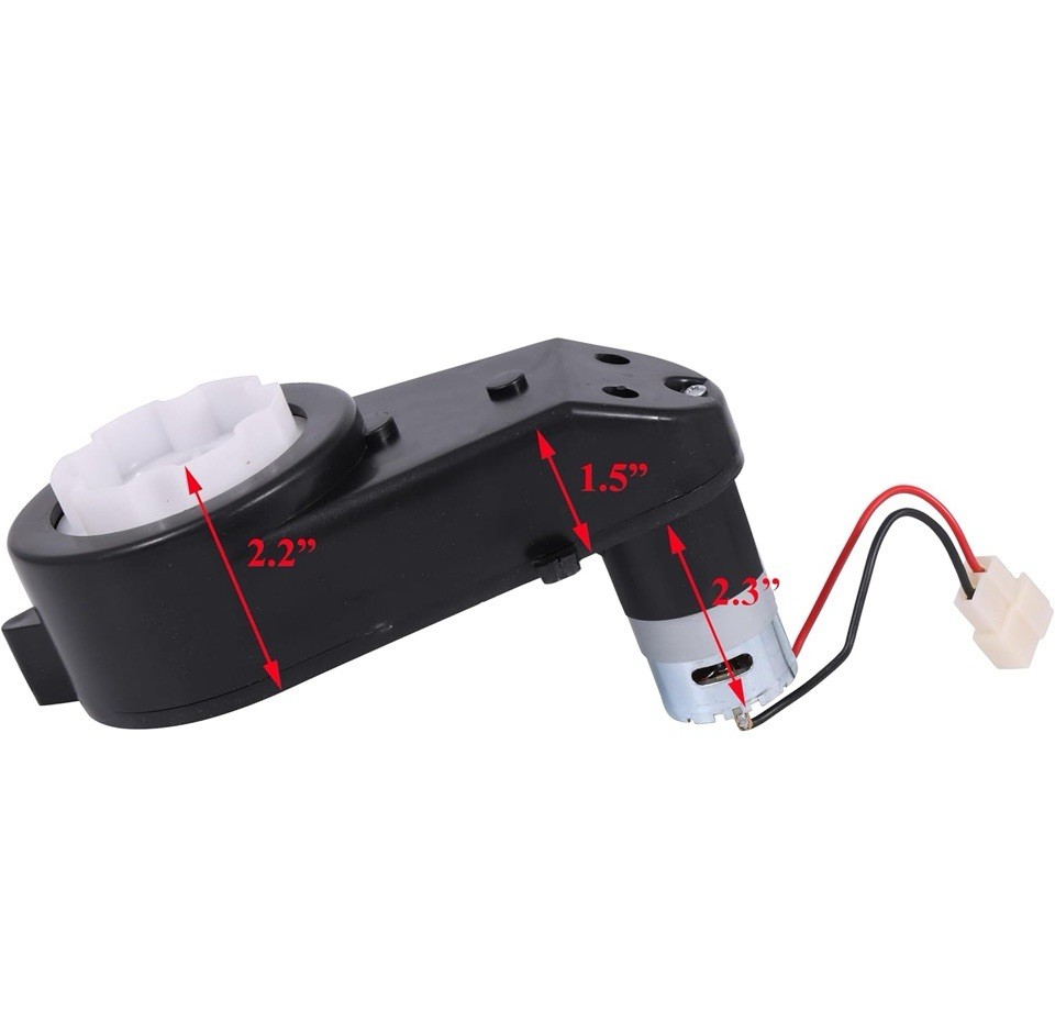2 Pcs Kids Ride on Car Gearbox 550 12V Motor 30000RPM, Electric Motor Gearbox Mo