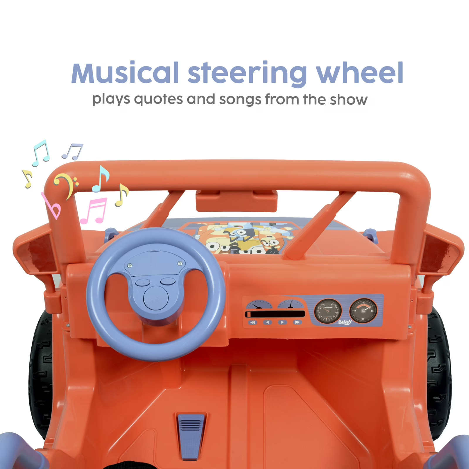 12V Bluey 4-Wheeler Ride-on, Battery Powered Car for Kids with Sounds, Ages 3+