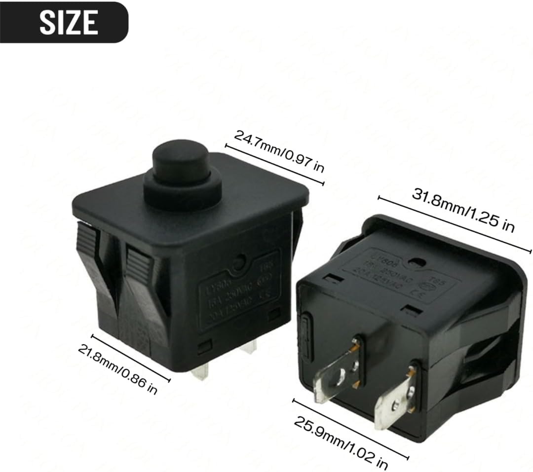 4Pcs 2 Pin Plunger Type Accelerator Power Wheels Foot Switch Parts for Kids Ride