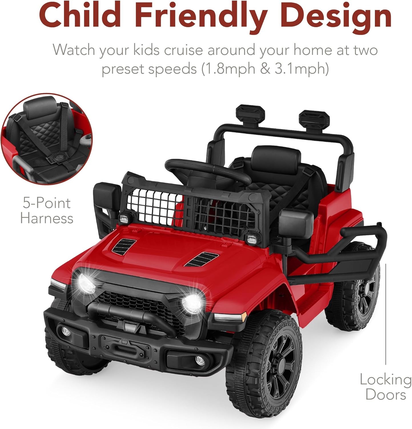 Best Choice Products 6V Kids Ride On Toy, Mini Truck, Electric Play Car w/Parent