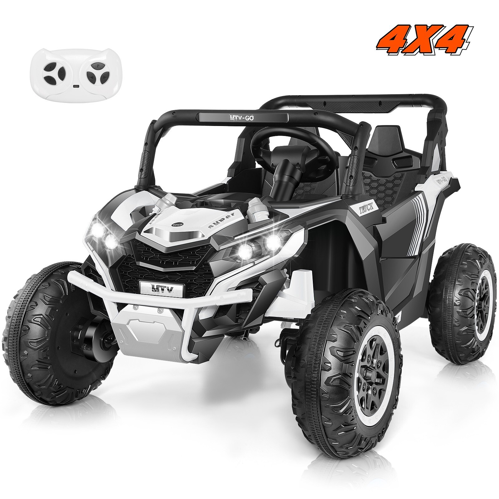 24V Kids Powered Ride on Car 2WD/4WD Switchable Electric UTV Toy with 3 Speeds