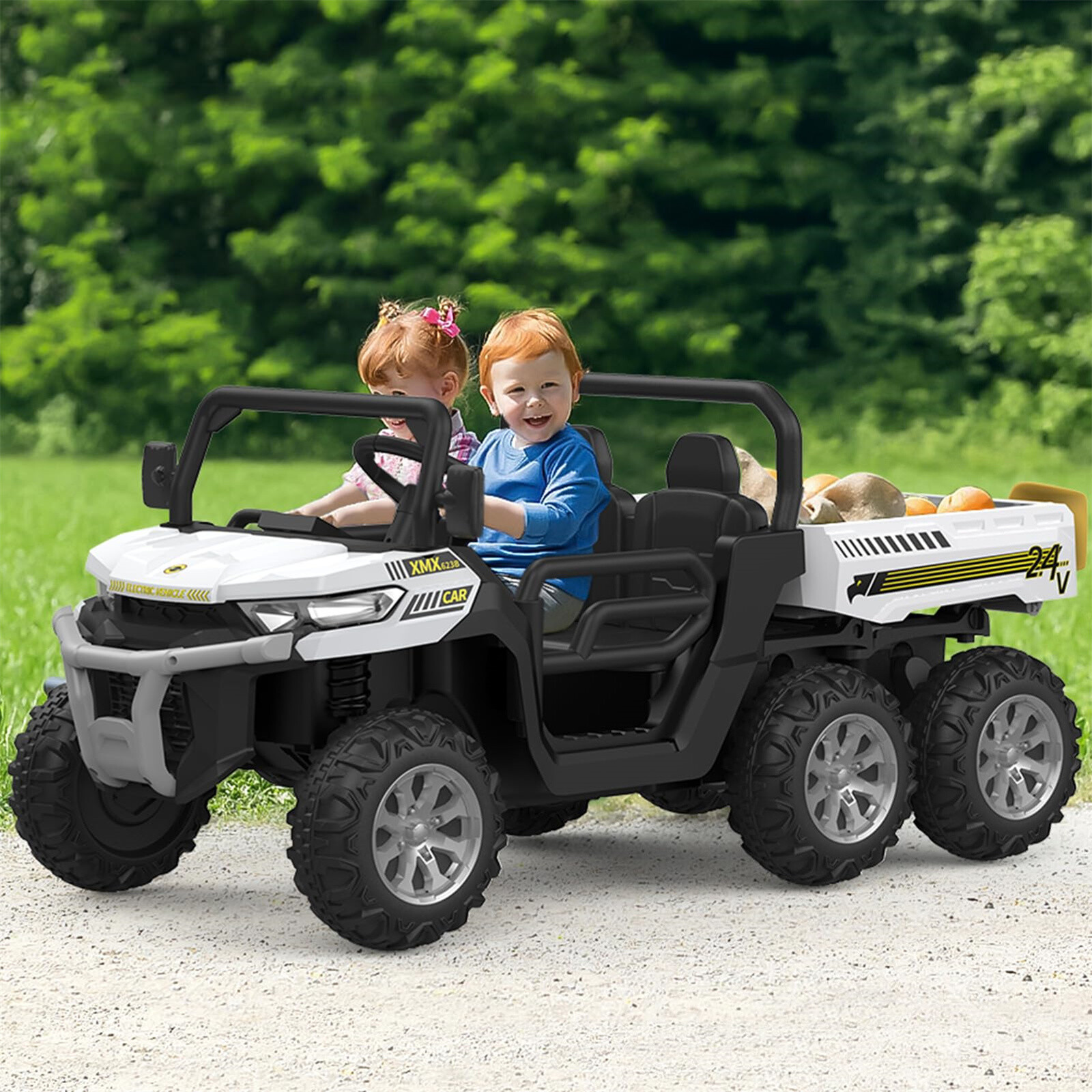 🍒Remote Control Electric Ride On Dump Truck for Kids Ride On Toy with Dump Bed
