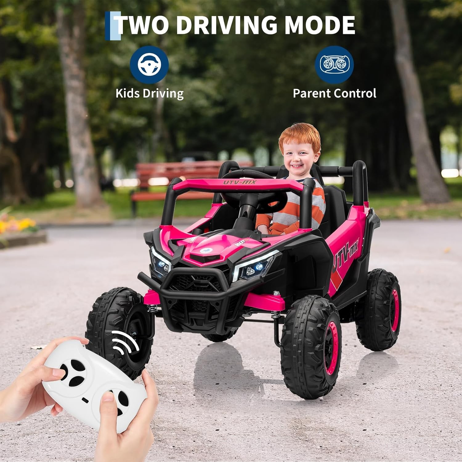 12V Kids Ride On Car UTV Truck Remote Control 4WD/2WD Electric Vehicle w/ Music