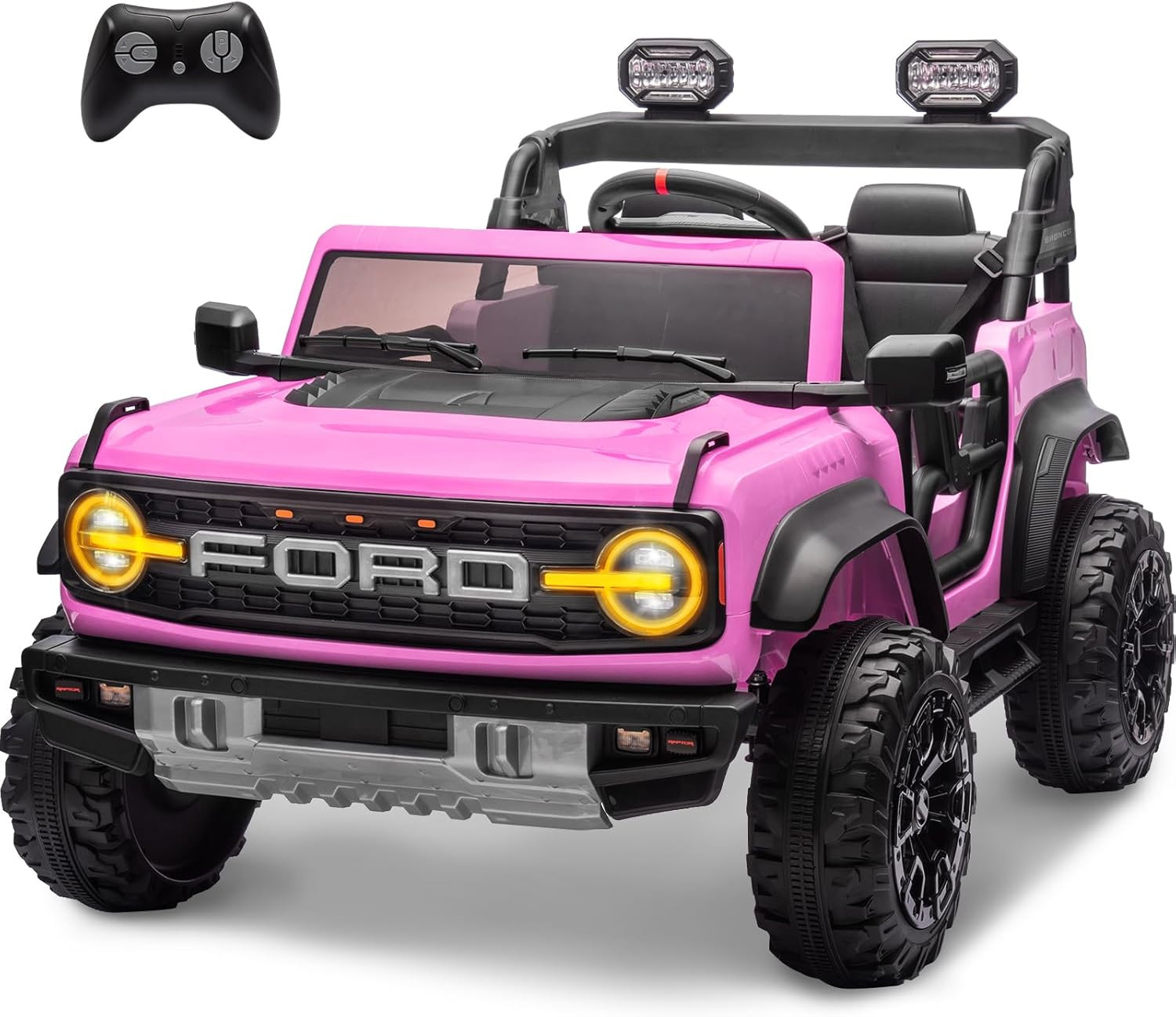 ENYOPRO 24V Ride on Toys for Big Kids, Licensed Ford Bronco Raptor 2 Seater Kids