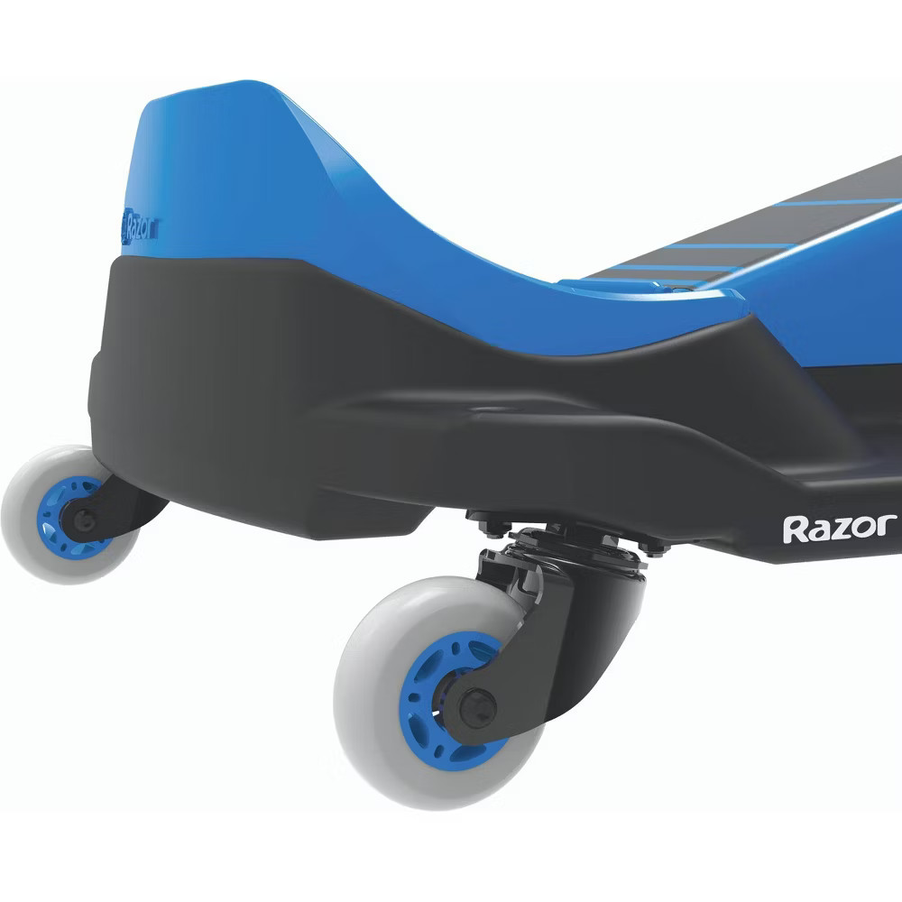 Razor 12V Crazy Cart Shift Electric Drifting Go Kart – Blue/Black