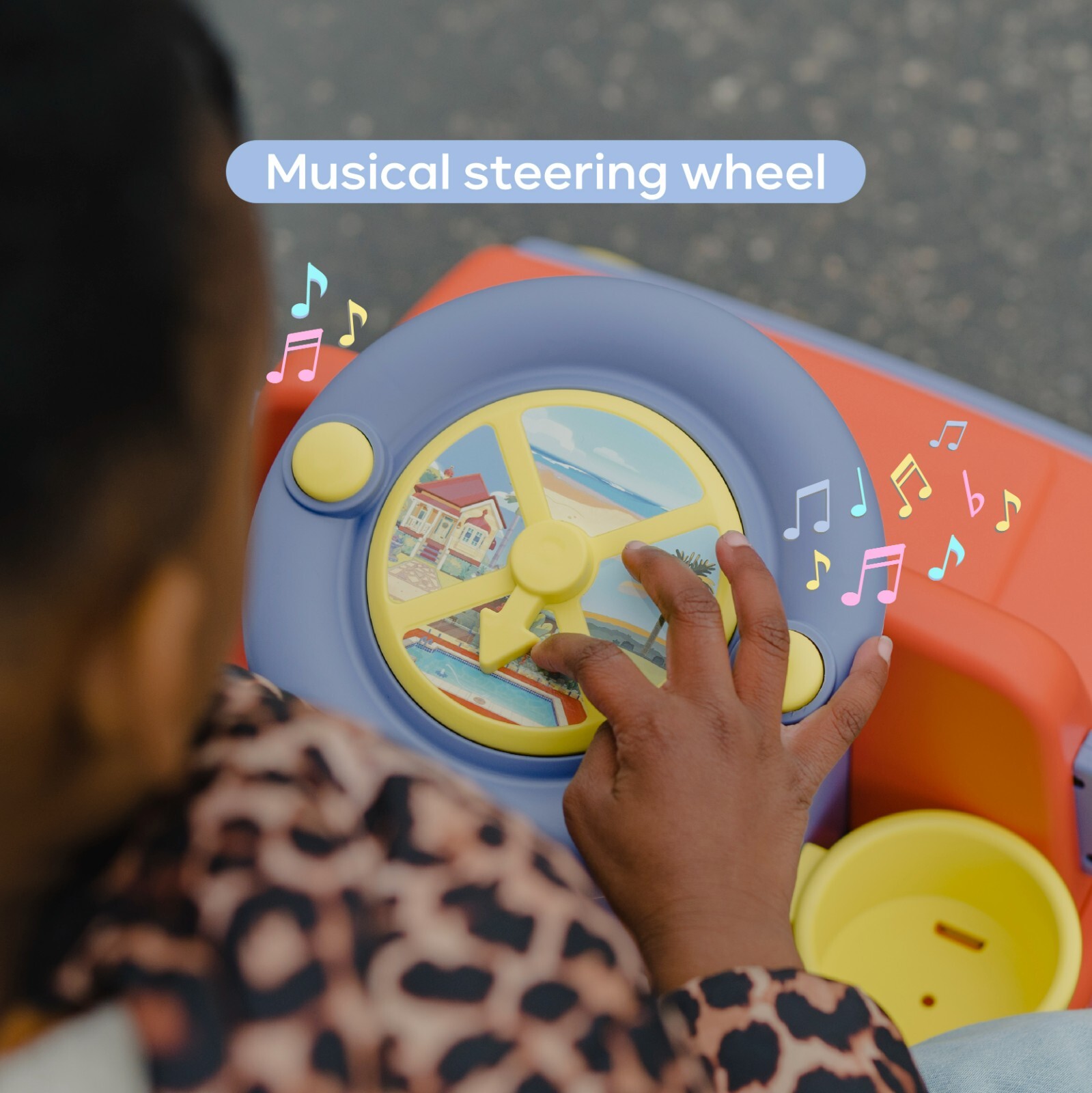 Bluey 6V Ride On Car for Kids with Sound Effects & Music