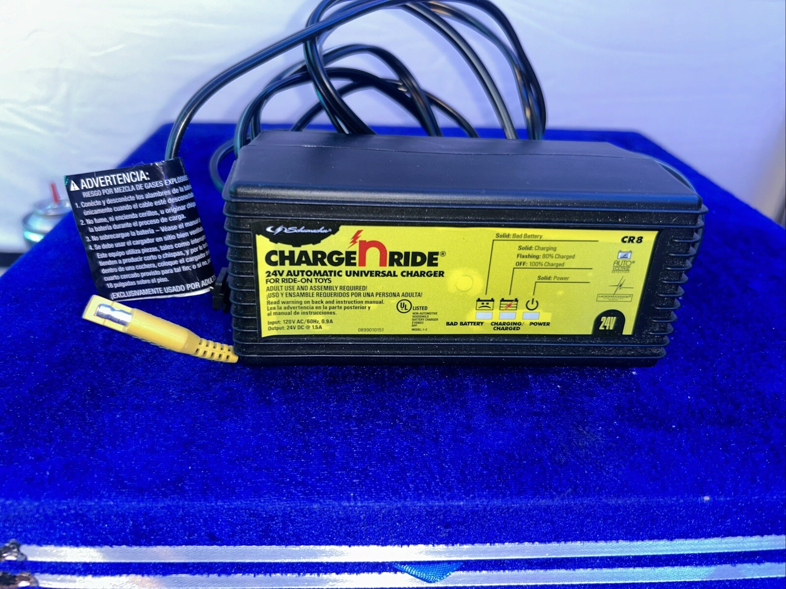 SCHUMACHER CHARGE N RIDE CR2 UNIVERSAL CHARGER FOR RIDE ON TOYS 24V/16V