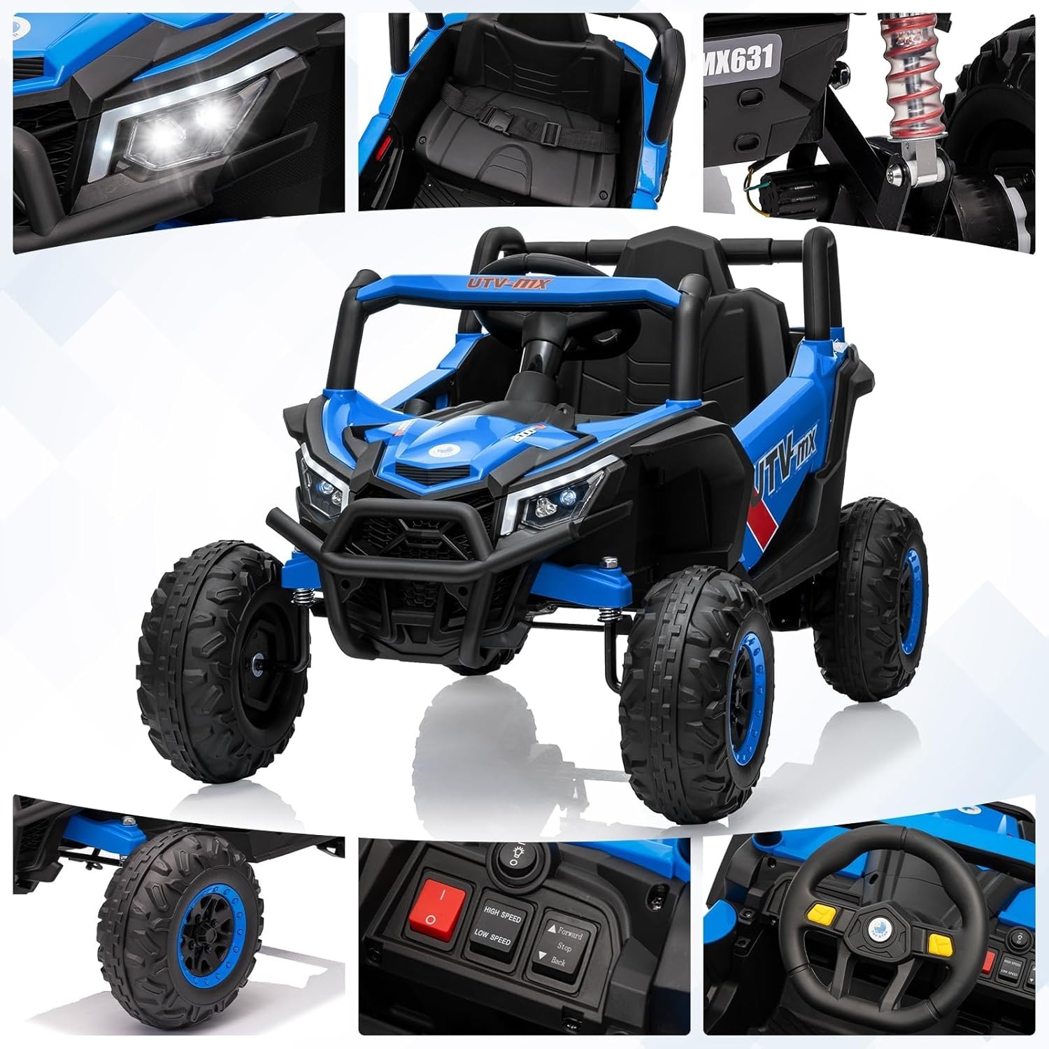 Electric Ride-On Car for Kids with 2.4G Remote Control,Ride-On Toy with 4 Motors