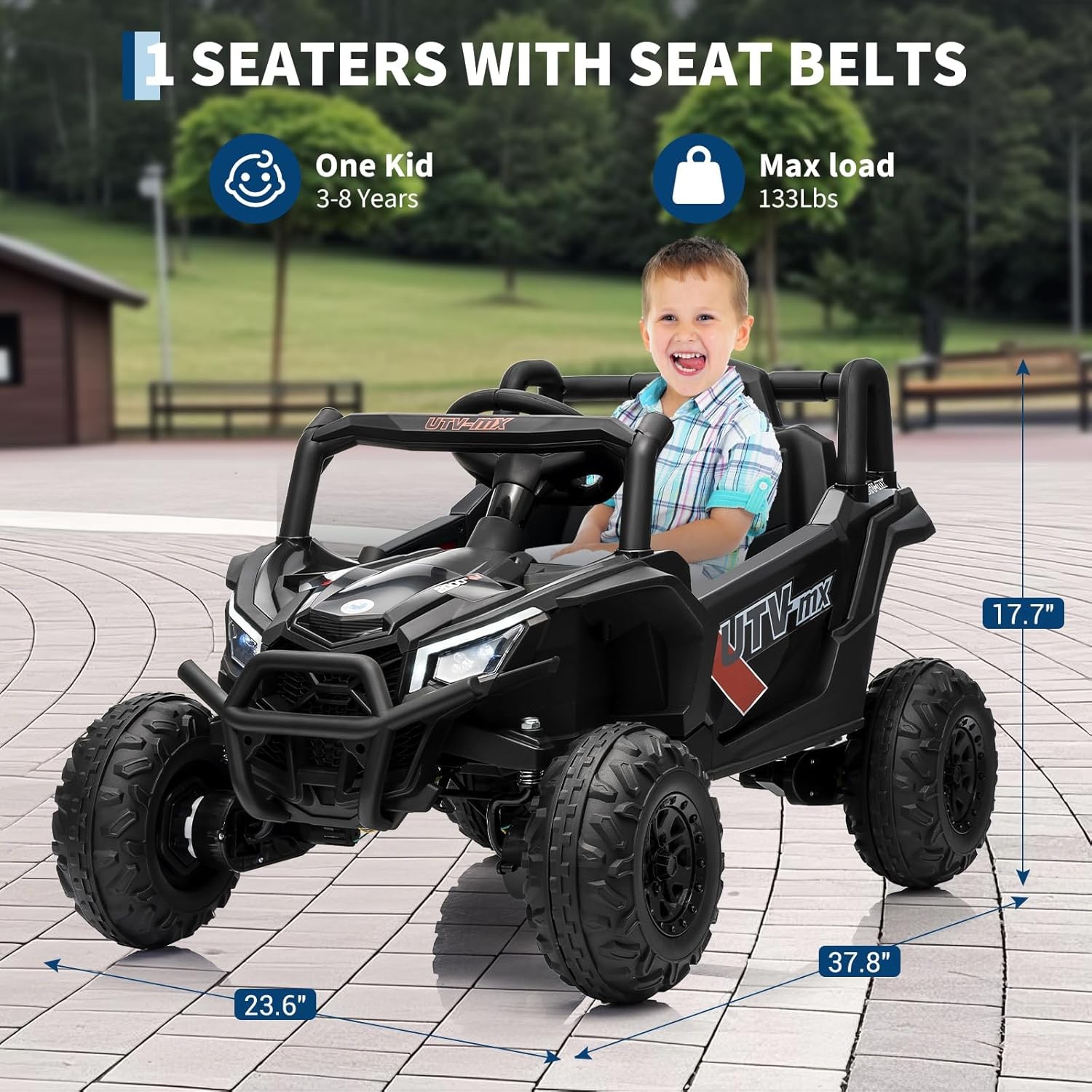12V Kids Ride On Car UTV Truck Remote Control 4WD/2WD Electric Vehicle w/ Music