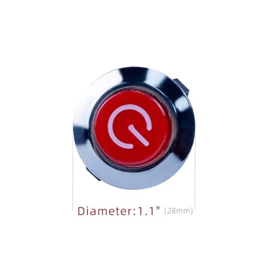 Red Round Power Button for Ride on car The Power Switch Button Start Switch