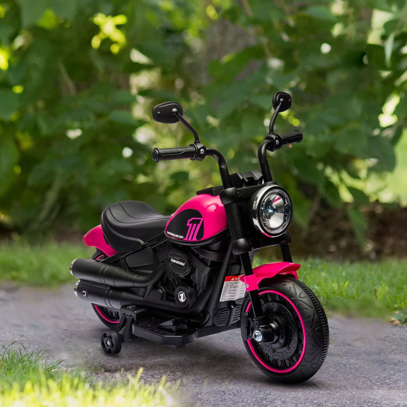 Toddlers Girl’s Pink Battery Powered Indian Motorcycle Ride-on Toy Bike