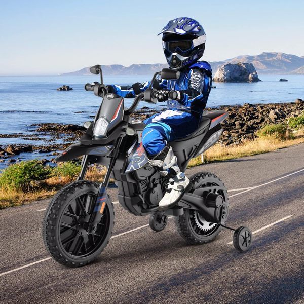 Kids Dirt Bike 12V Electric Off Road Motorcycle Training Wheel Music Toy Xmas US