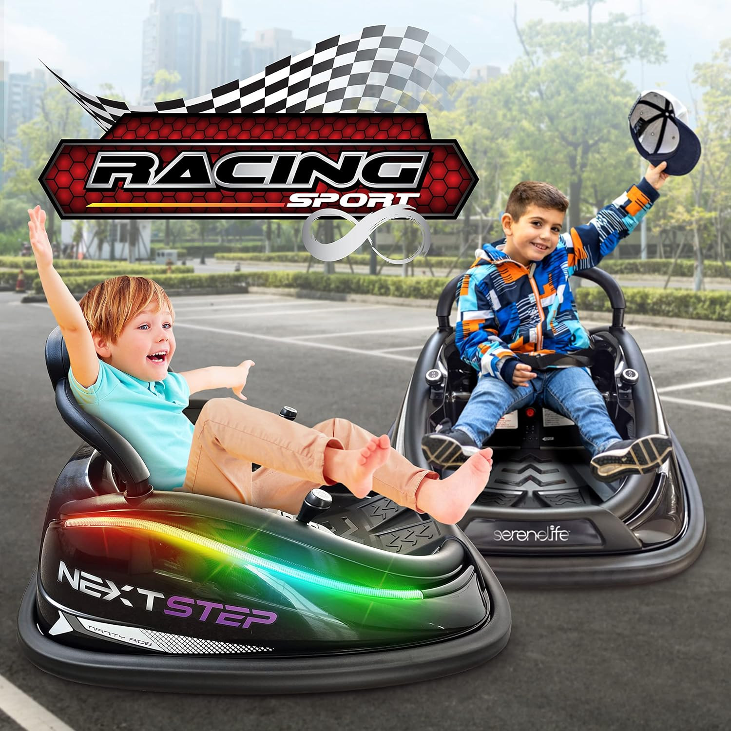 home Electric Bumper Car for Kids – 12V Rechargeable Battery Powered Ride on Veh