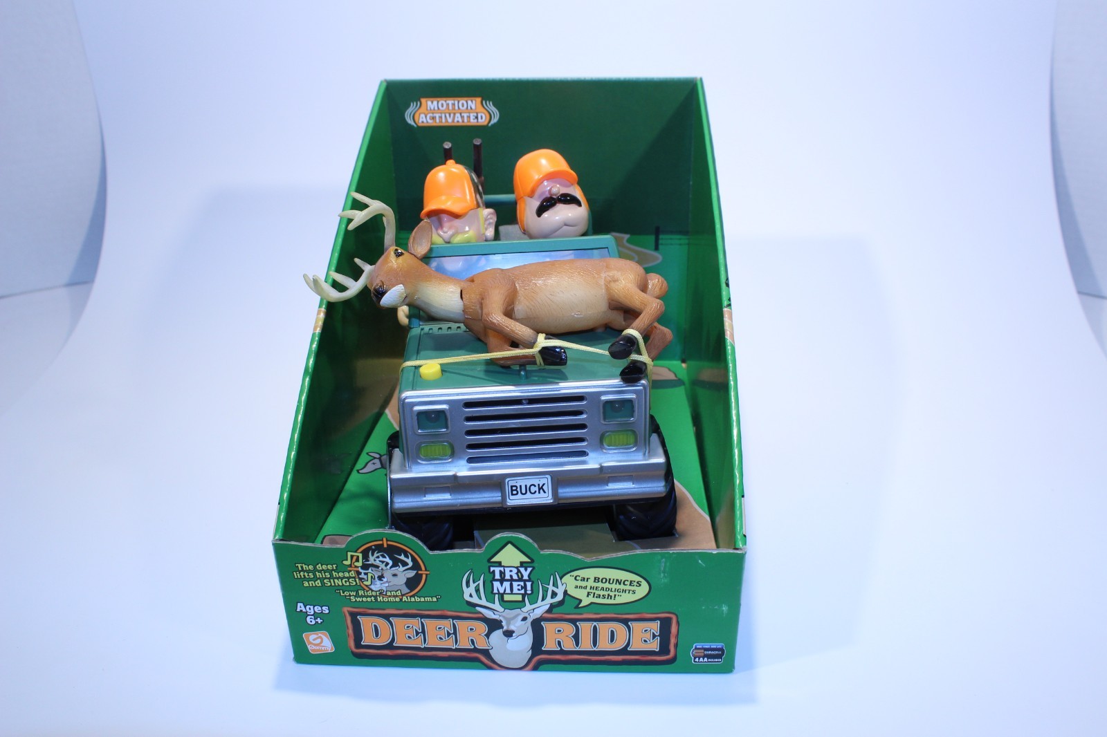 Gemmy Deer Ride Motion Activated Singing Buck Works Except Bouncing New Batt.