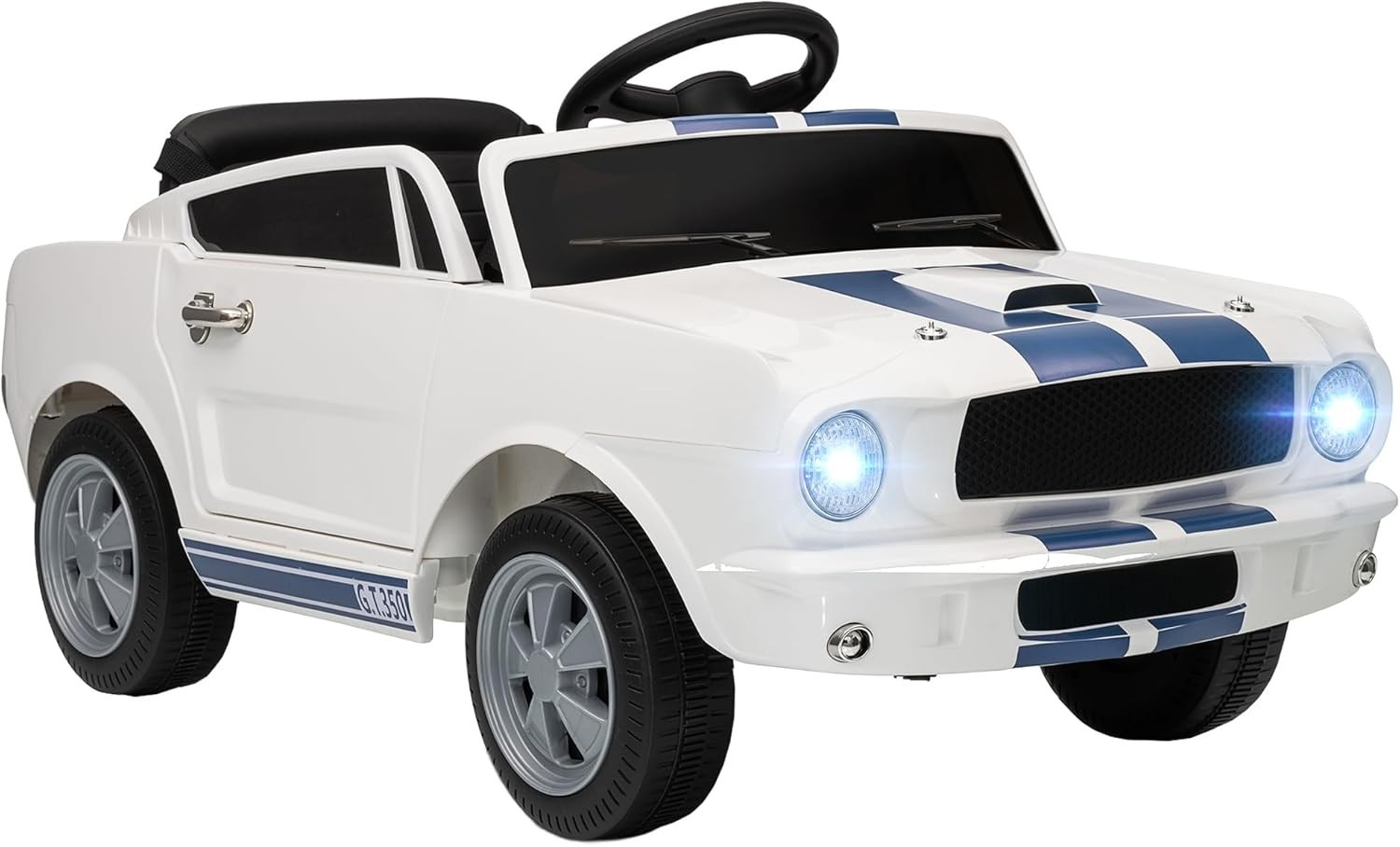 Qaba Licensed Ford Shelby GT 350 Kids Ride On Car, 12V Battery Powered Electric