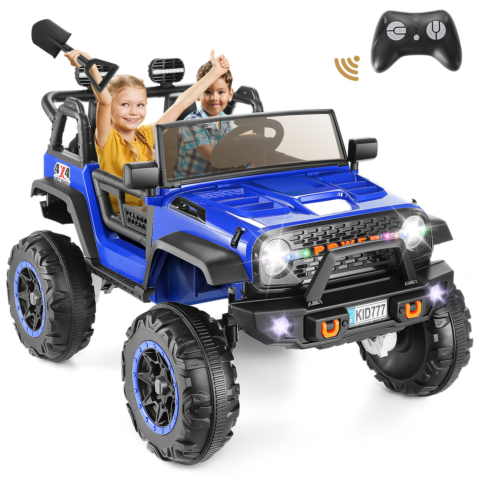 24V Kids Ride On Car 2-Seaters 400W Electric Vehicle Truck Bluetooth w/ Remote✅