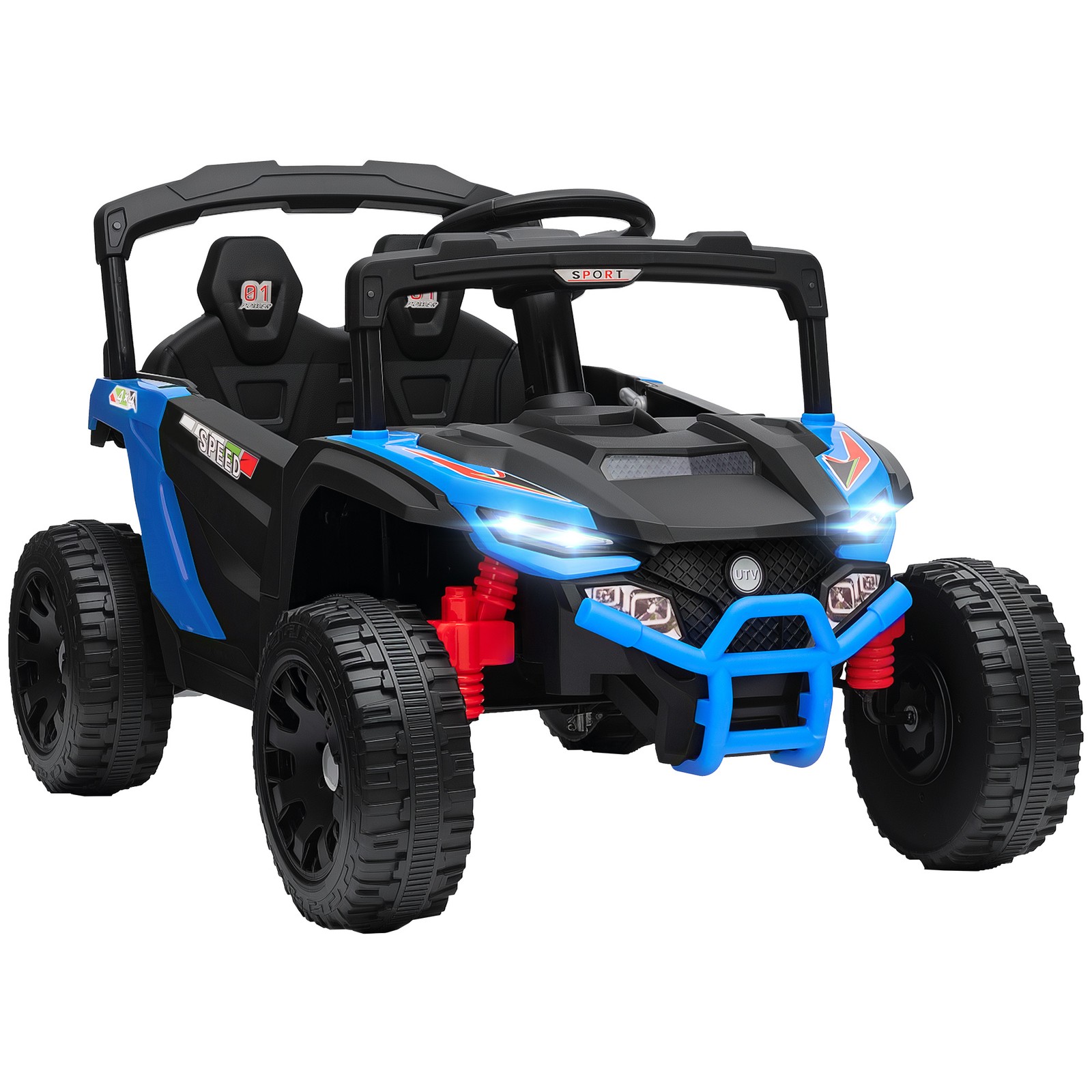 12V Kids Ride On Truck with Dual Motors for 3-5 Boys Girls, Blue