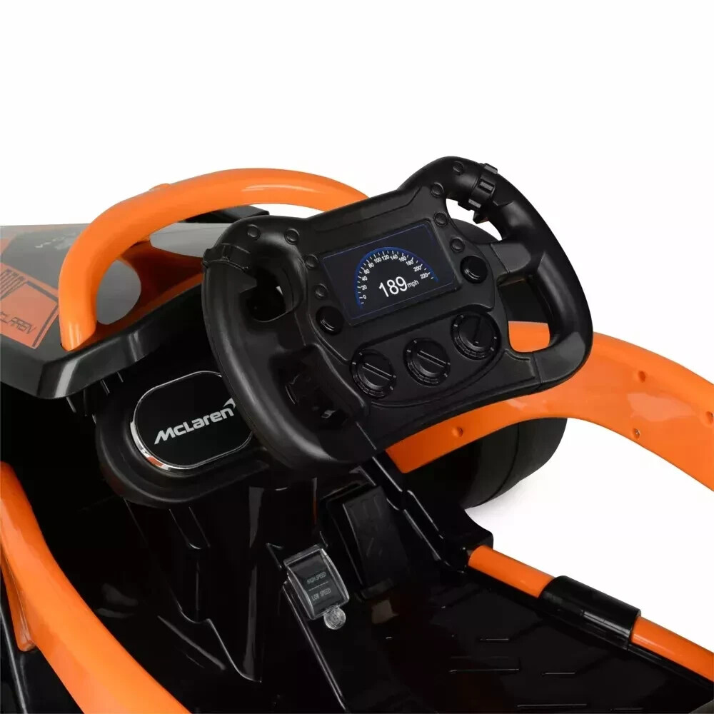 McLaren Formula F1 Race Car 12V Battery-Powered Vehicle , Ages 3+, Orange/Black