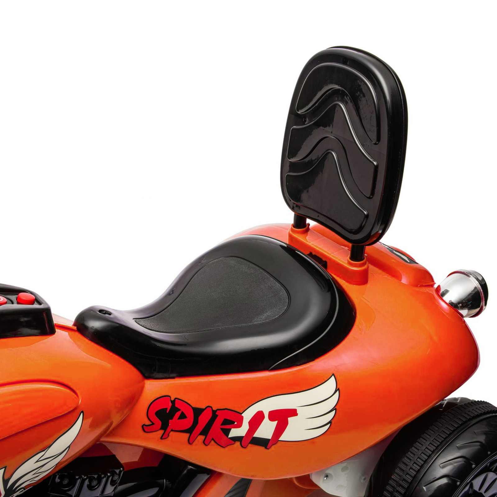 12V Freddo Kids Cruiser Ride On Motorcycle Electric Chopper Toy Trike Orange Car