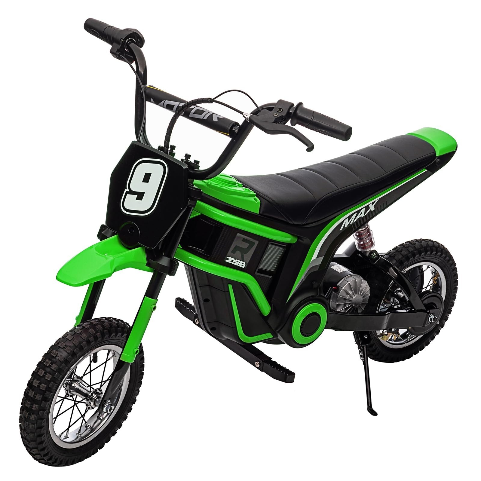 Electric Dirt Bike 24V Ride on Toys for Big Kids 350W Motorcycle w/Music & LED