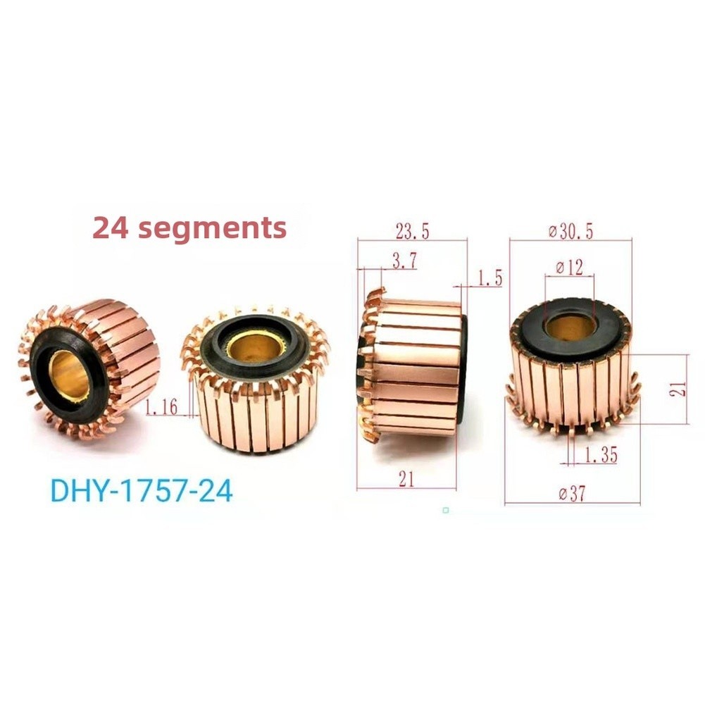 24 Segment Commutator 30.5x12x21mm Hook Design for Small Electric Motor