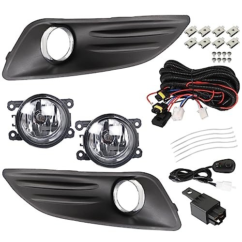 Left and Right Side Fog Lights Replacement for Fiesta 2013-2018 Bumper Fog