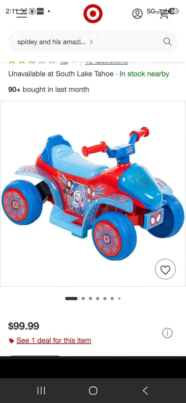 Spidey Spiderman Ride On Electronic Ride On Car