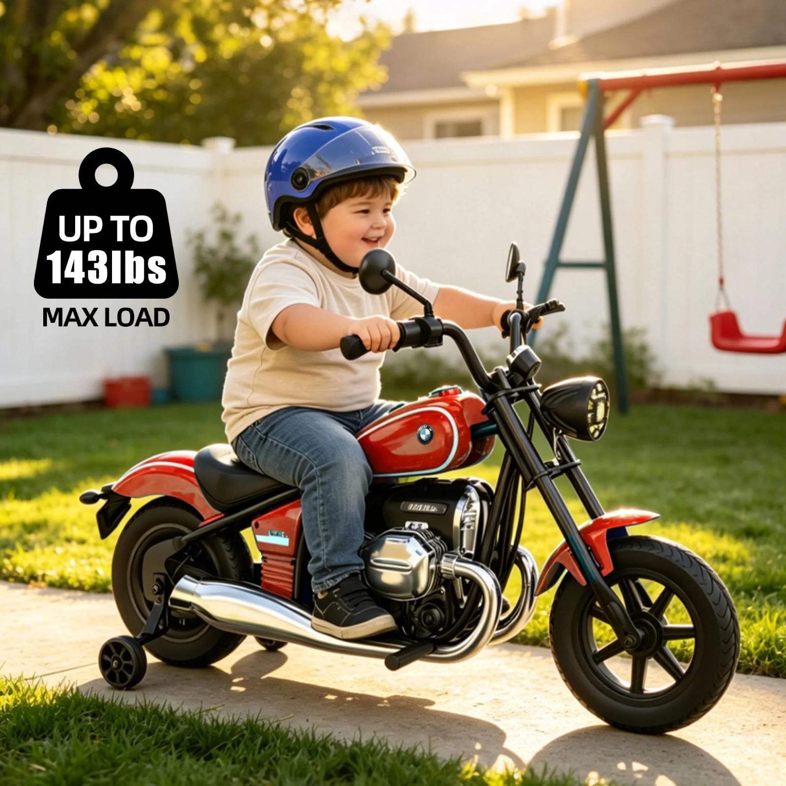 24V 9Ah Kids BMW Licensed Ride On Motorcycle Electric Dirt Bike Unisex 3-8 Year