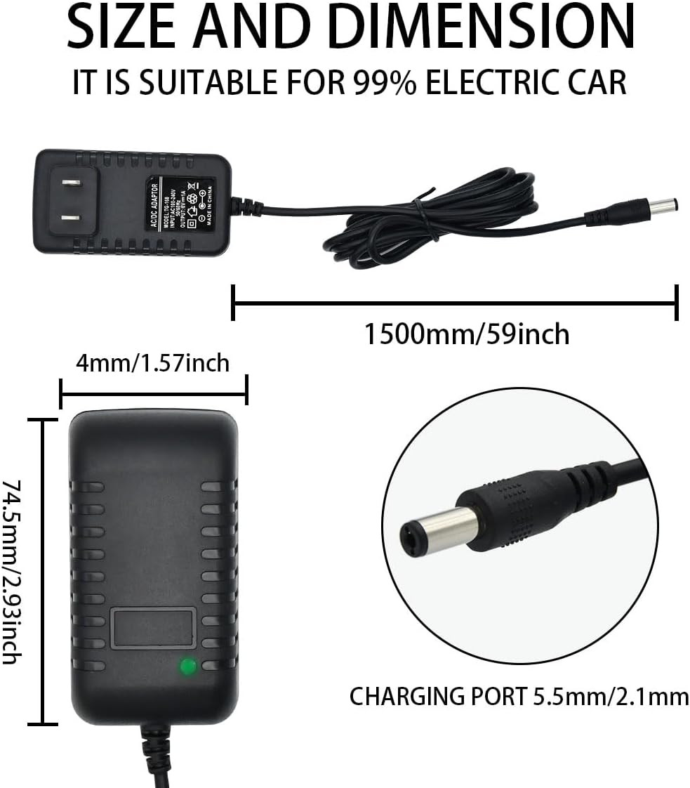 6V Battery Charger for Ride on Toys Car,6V Battery Charger for Kidzone, Flybar B
