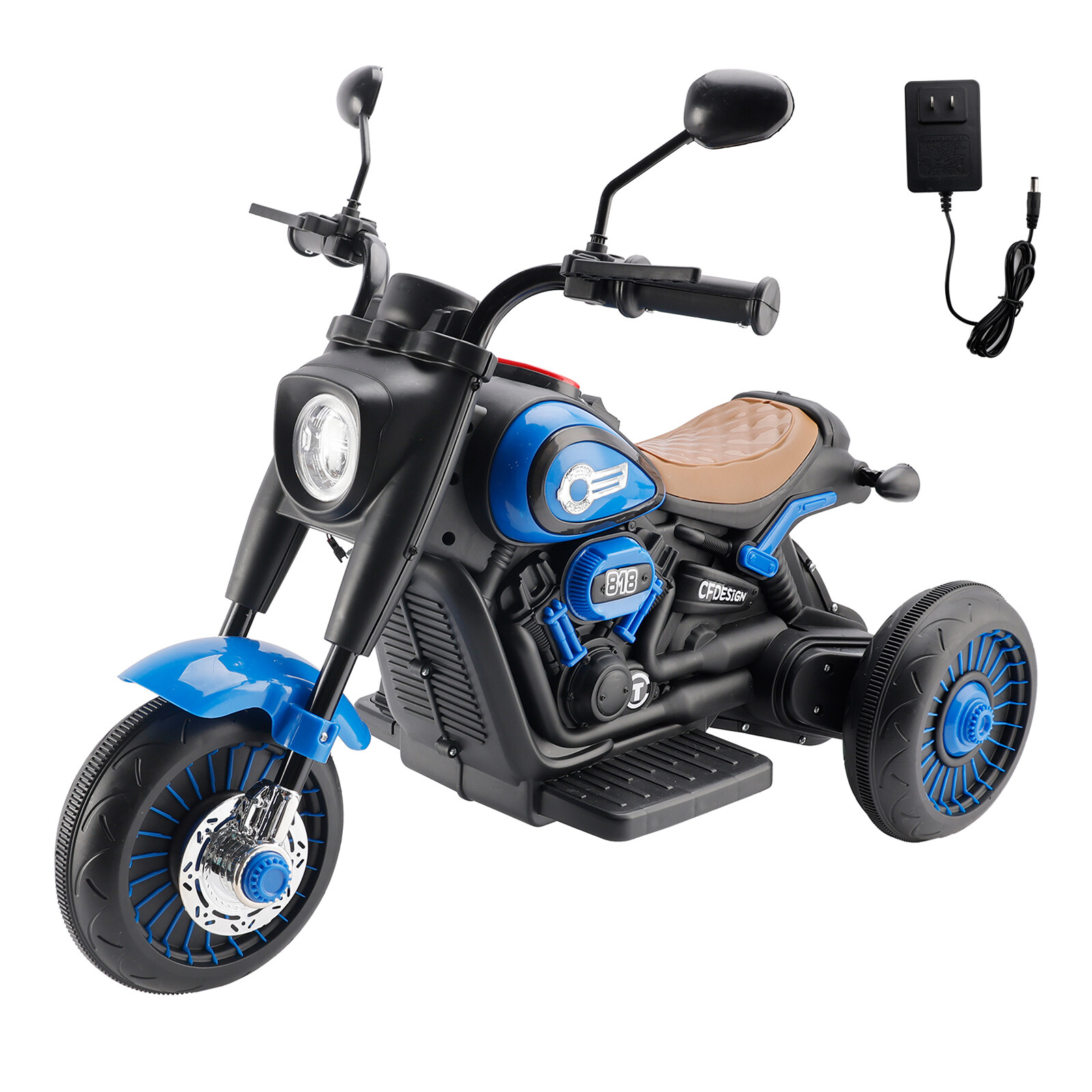 3Wheel 6V Kid Ride On Motorcycle Electric Toy With Colorful Light And Music E0