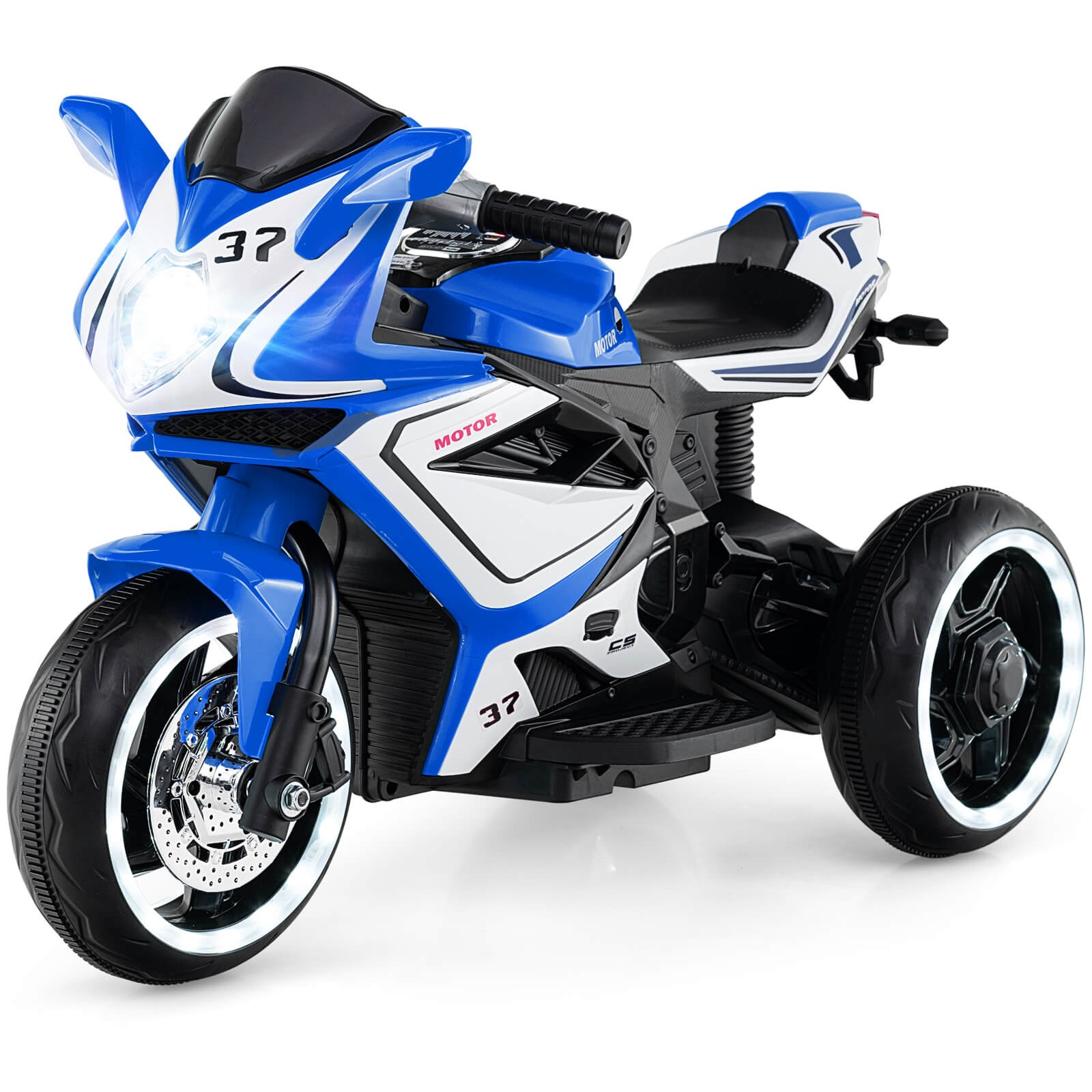 Kids Ride on Motorcycle 6V Battery Powered Mini Electric Motorbike w/ LED Lights