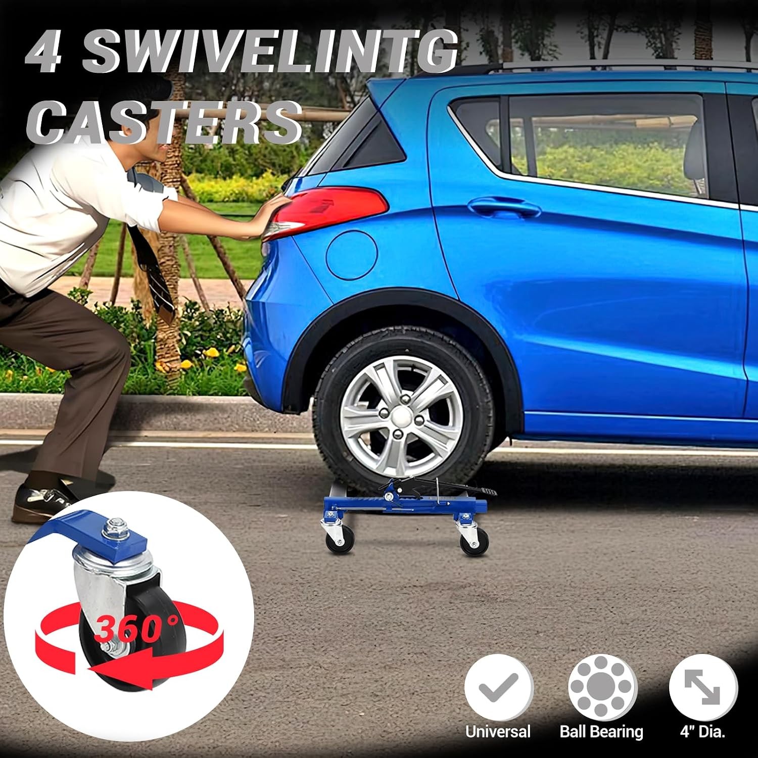 Wheel Dolly Jack Set of 4 1500LBS Car Moving Rollers