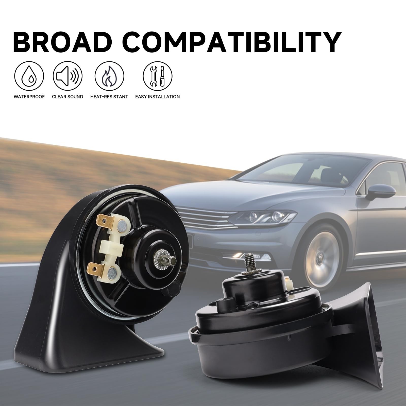12V Super Loud Train Car Horn Replacement Kit Waterproof Universal Truck Boat