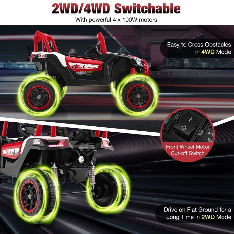 24V Battery Powered 2-Seater Kids Electric Toy Car Gift Kids With Remote Control