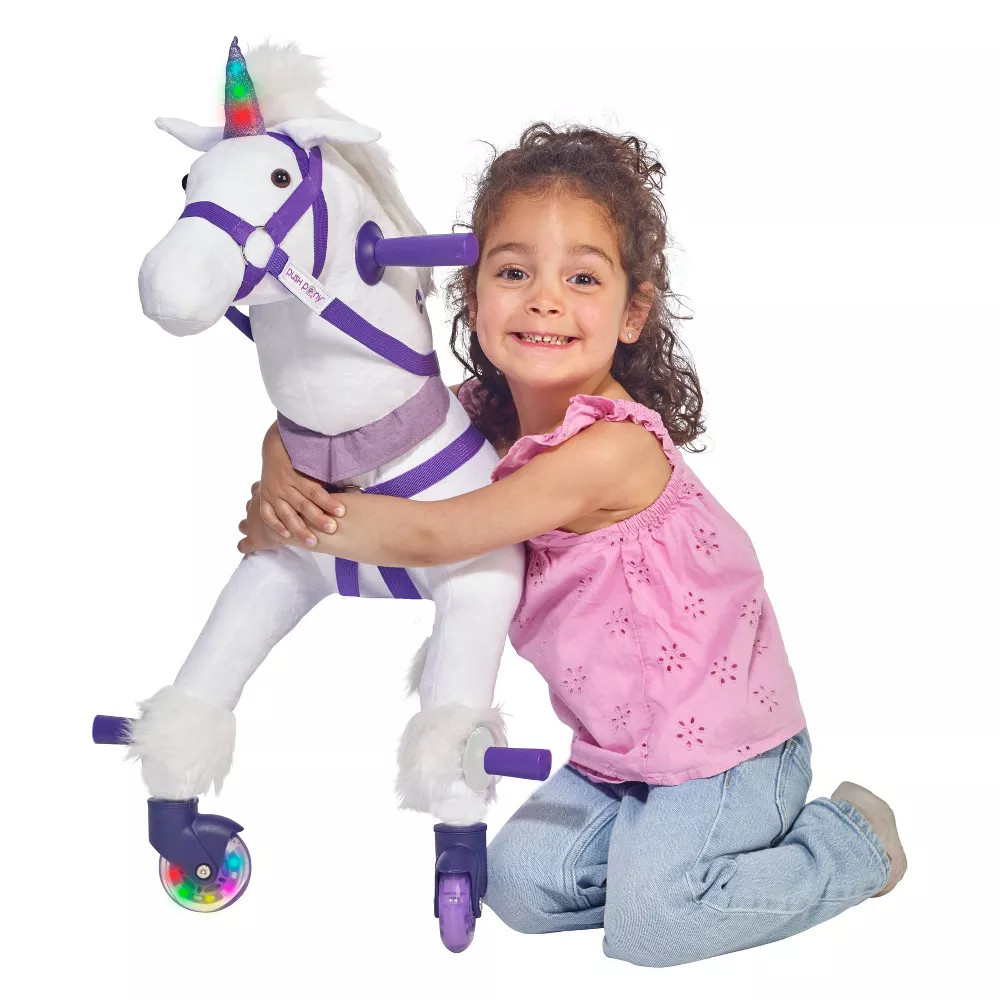 Power Pony Push Riding Toy – Crystal Steel Pedal & Push 3+ Years New
