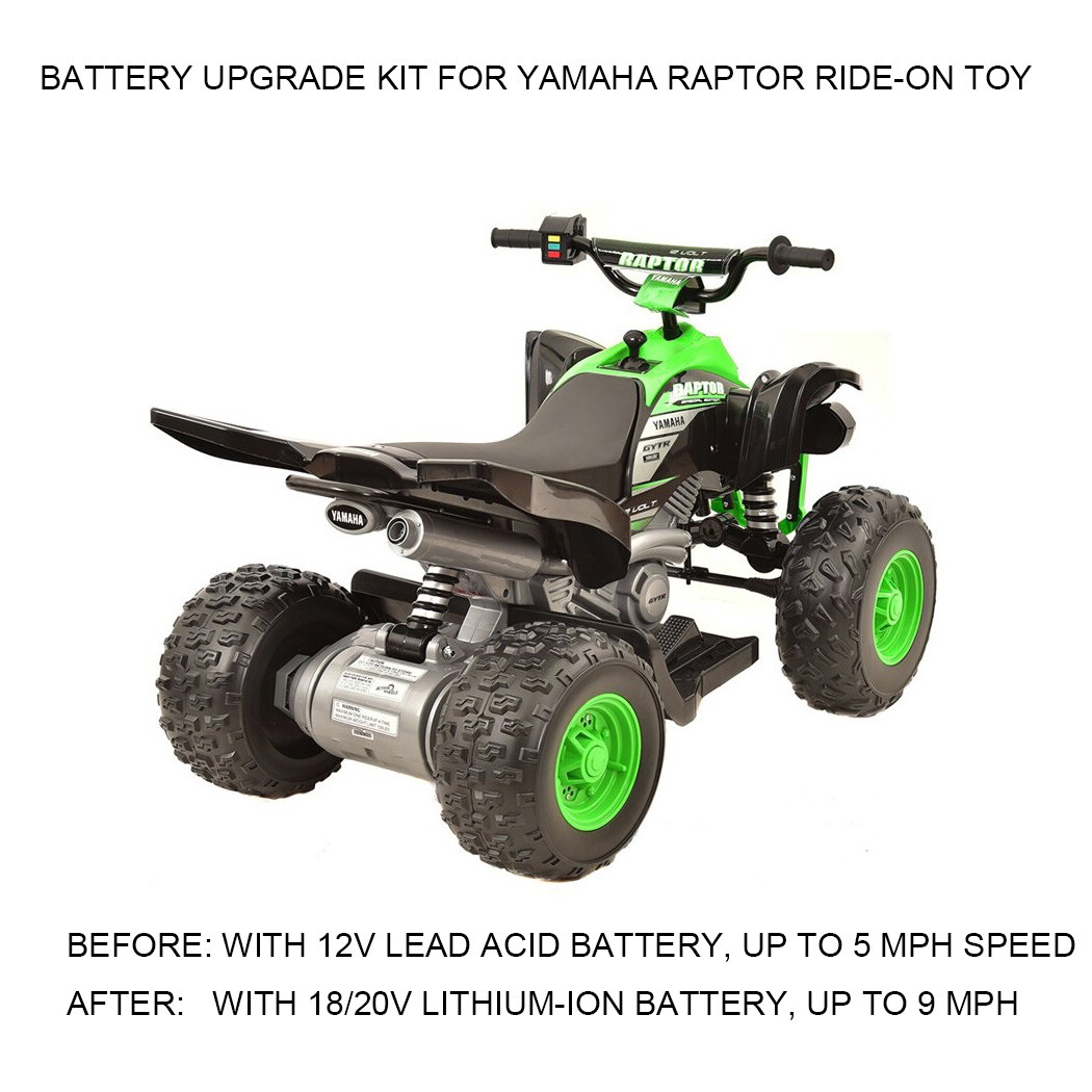 Action Wheels 12V Yamaha Raptor Battery Conversion Kit to 18V/20V Tool Battery