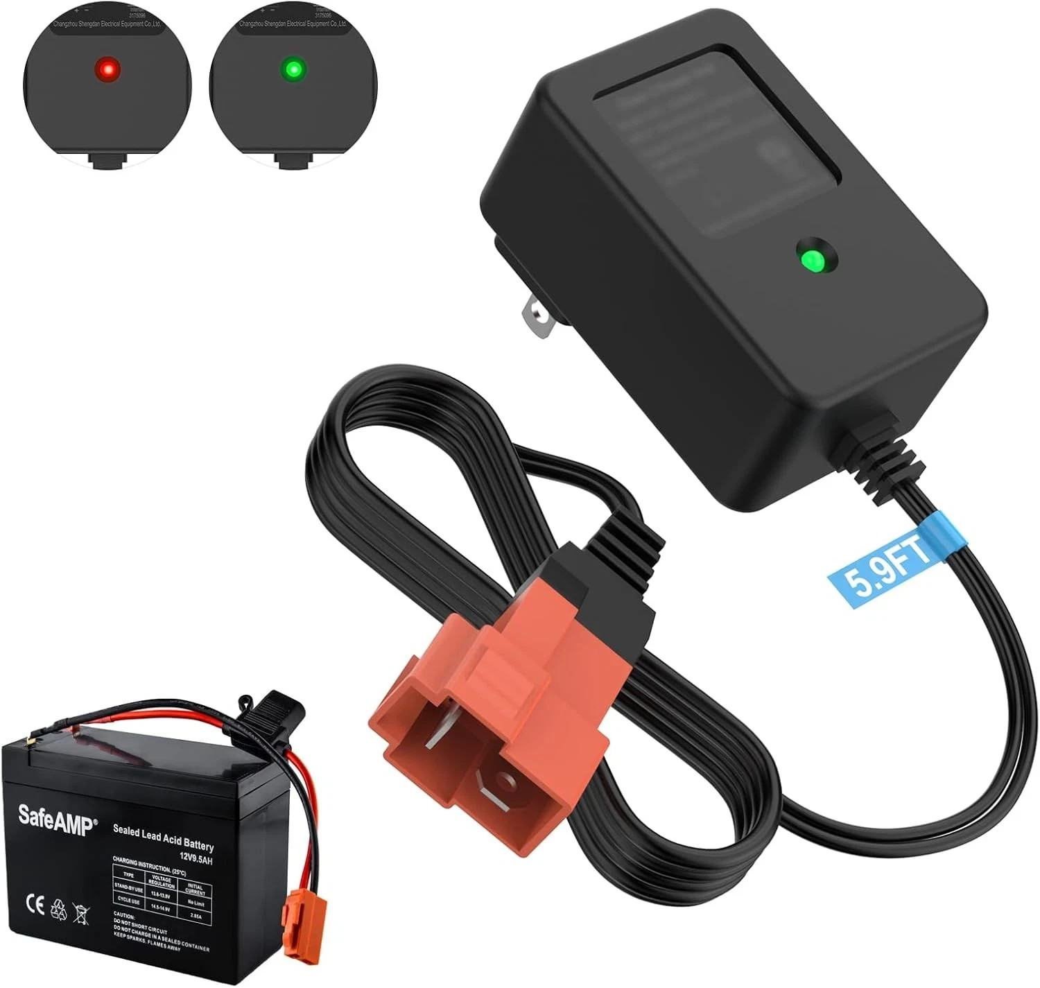 12V Battery Charger for Ride On Toys, Kids Electric Car, SafeAMP, Best…