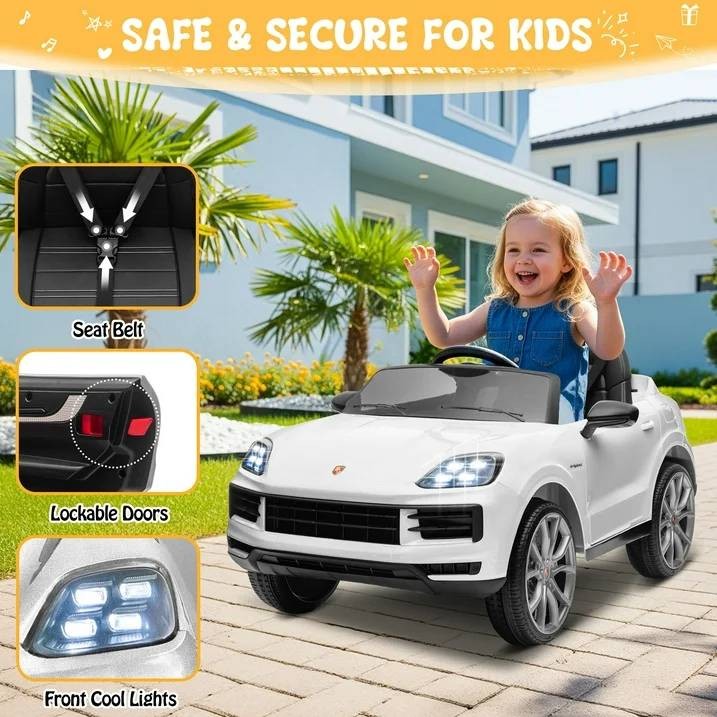Kid Toddler 12V Licensed Porsche Caye Electric Ride on Car Toy w/Remote Control