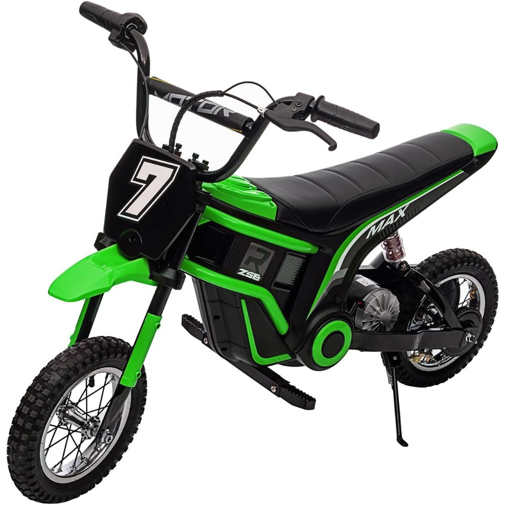 24V 350W Dirt Bike for Kid 14.29MPH 3 Speeds Shockproof ASTM 1-8 Years 4 Wheeler