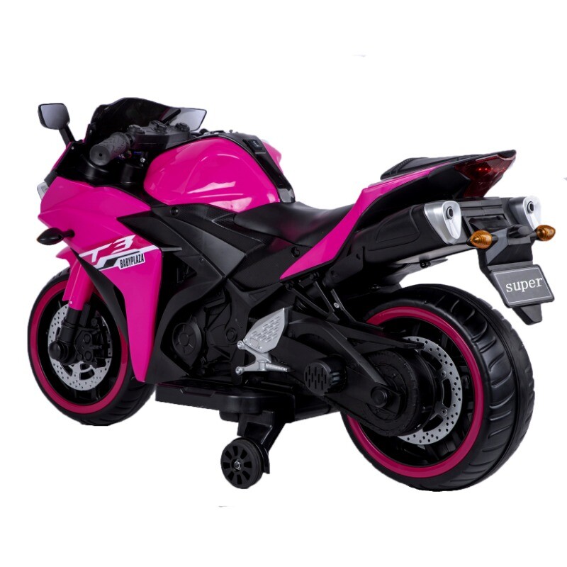 12V Kids Motorcycle Ride On Toy w/ Training Wheels 12v7ah for kids 3-6 Years Old